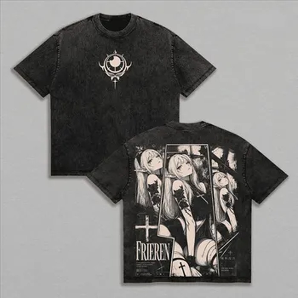 Vintage Fashion Paris - Camiseta Fashion Y2k Frieren com Estampa