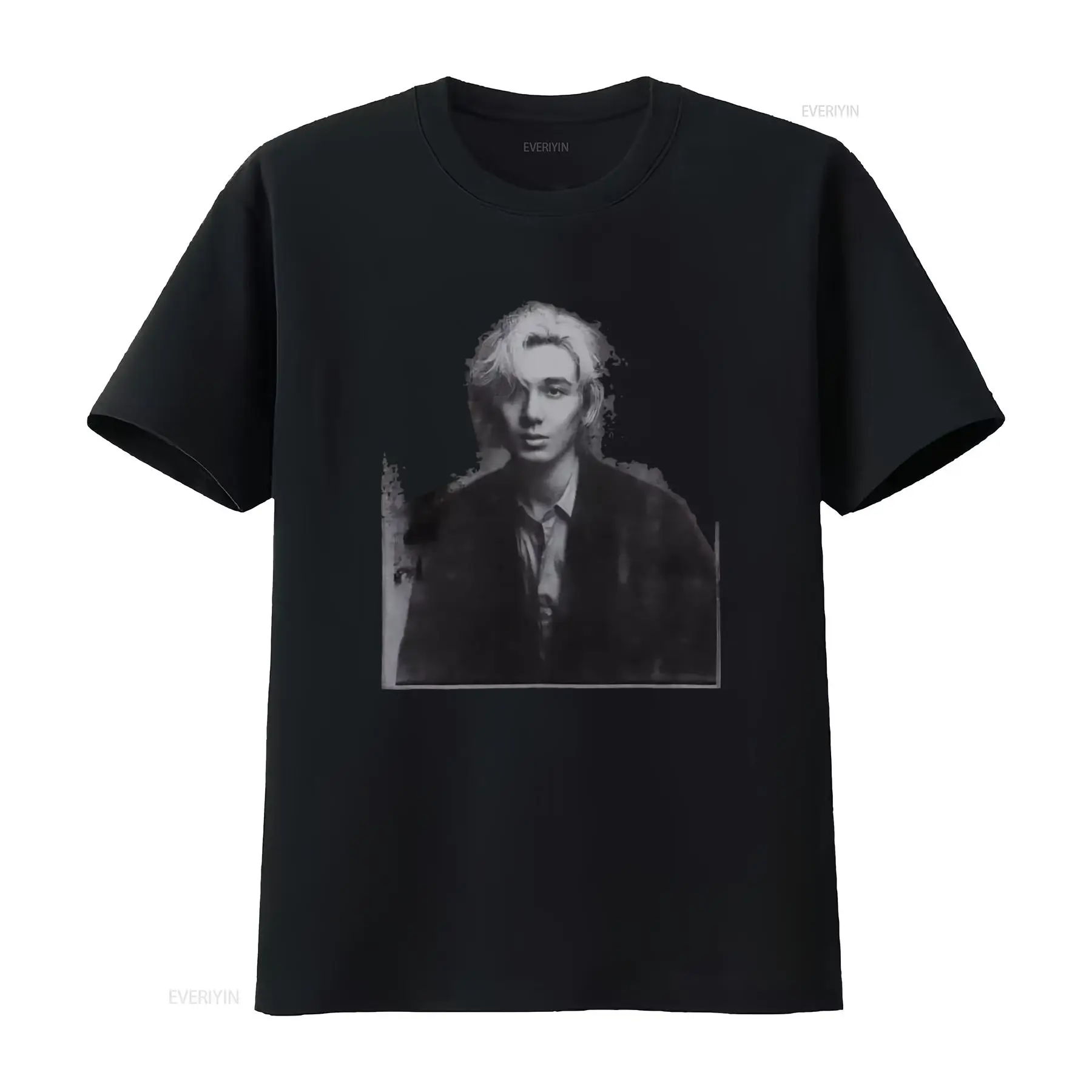 Vintage Fashion In Japan - Camiseta de Algodão Preta Fujii Kaze