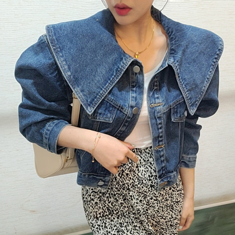 Vintage Fashion Dolls - Jaqueta Jeans Curta Feminina Chique de