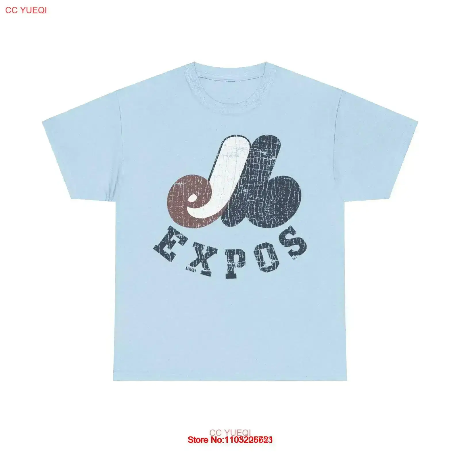 Vintage Fashion Logos - Montreal Expos Distressed Logo Camiseta de