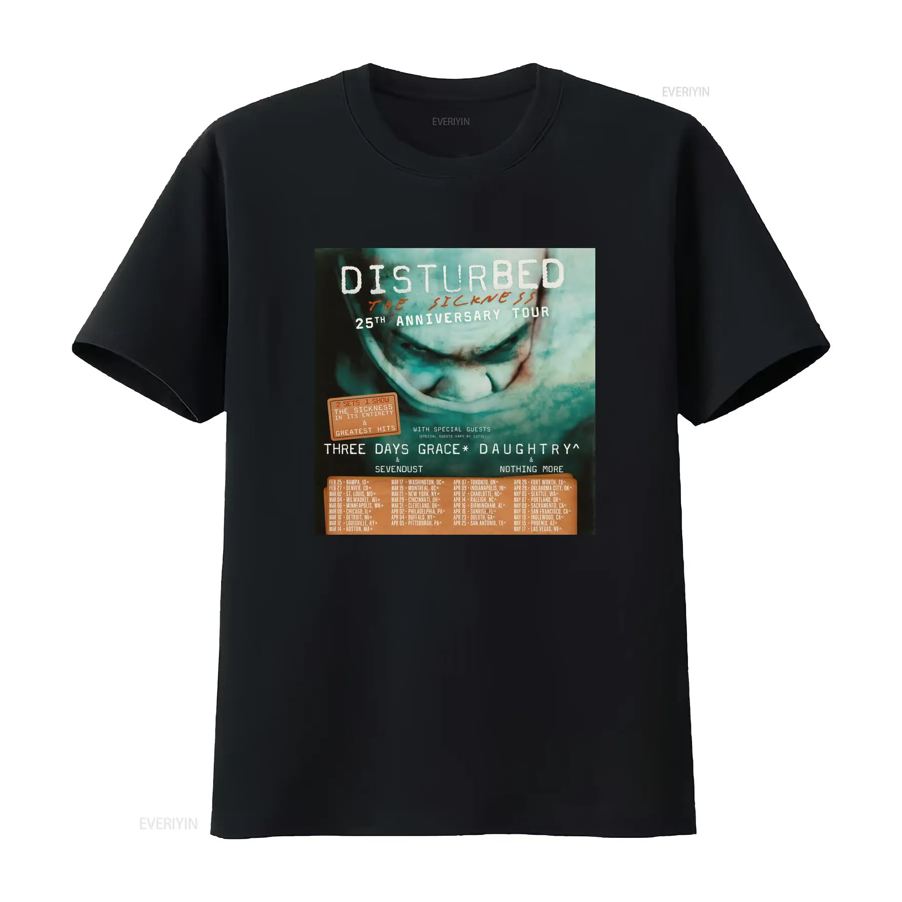 Vintage Fashion In 2025 - Camiseta Disturbed The Sickness 25th Anniversary