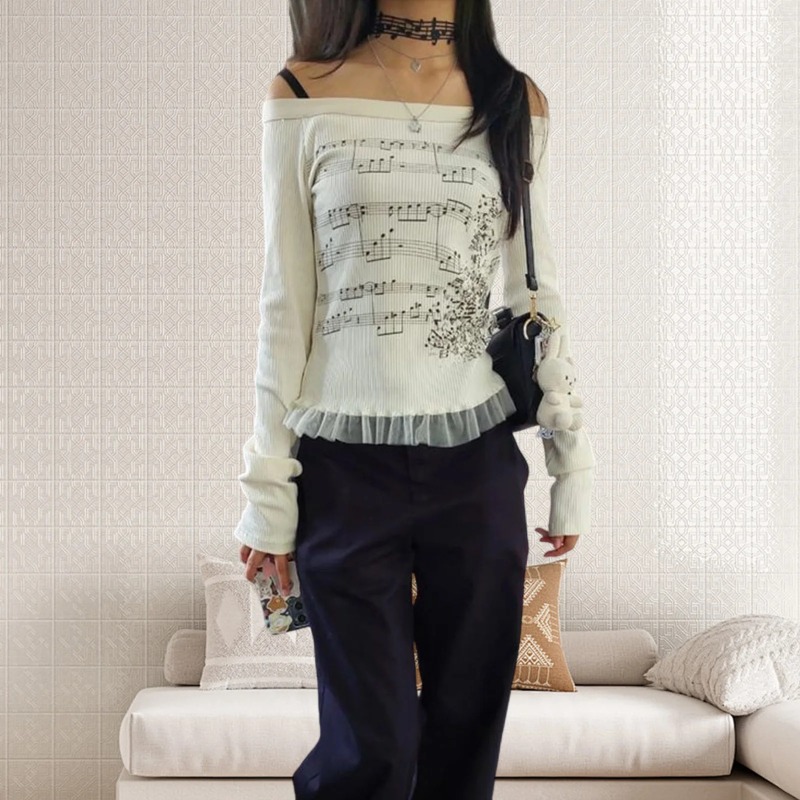 Retro Vintage Korean Fashion - Outono y2k harajuku retro camisetas para