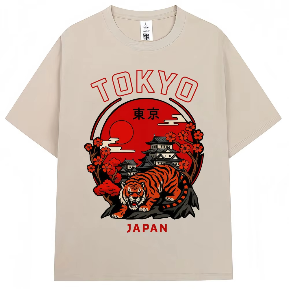 Vintage Fashion In Tokyo - Camiseta gráfica estilo japonês Tokyo Tiger