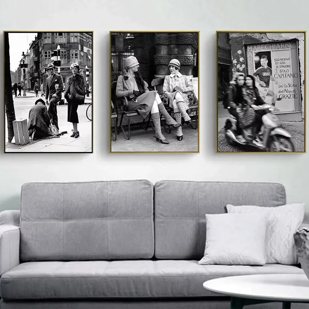 Pôster de rua vintage em preto - Vintage Fashion Paris avaliação e preço