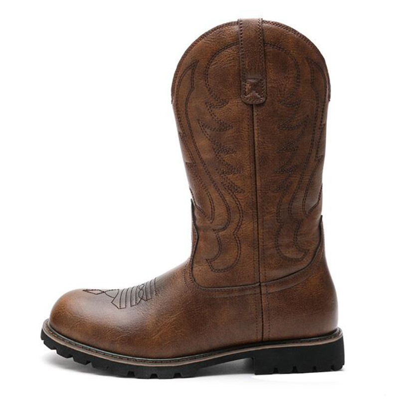 Botas de cowboy masculinas gót - Vintage Fashion Design avaliação e preço