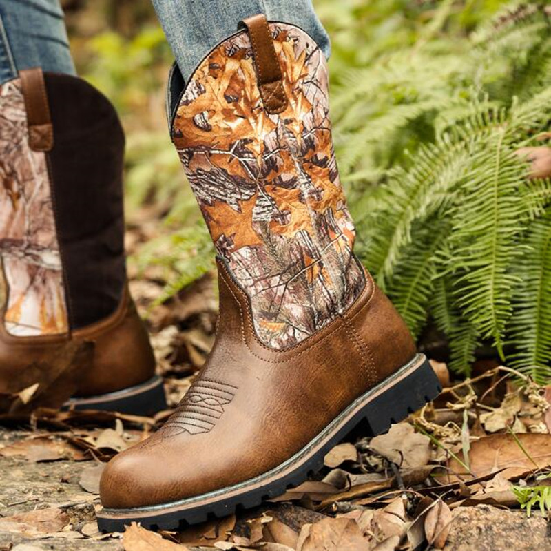 Botas de cowboy masculinas gót - Vintage Fashion Design avaliação e preço