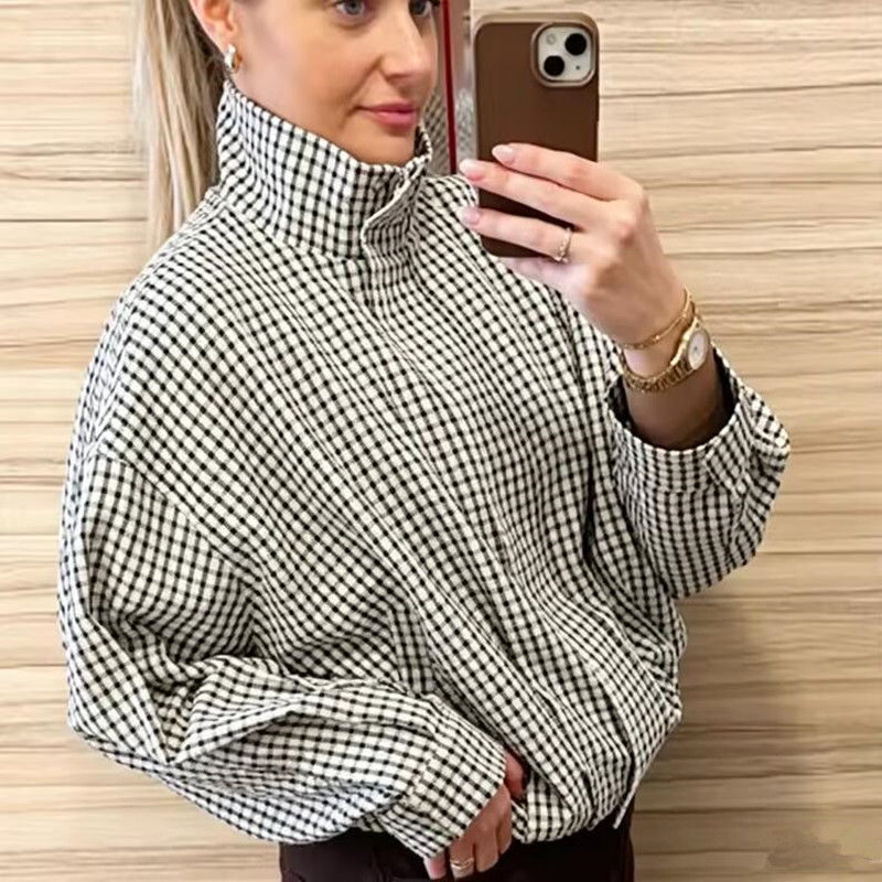 Jaqueta Bomber Xadrez Feminina - Varsity Jacket Wool avaliação e preço