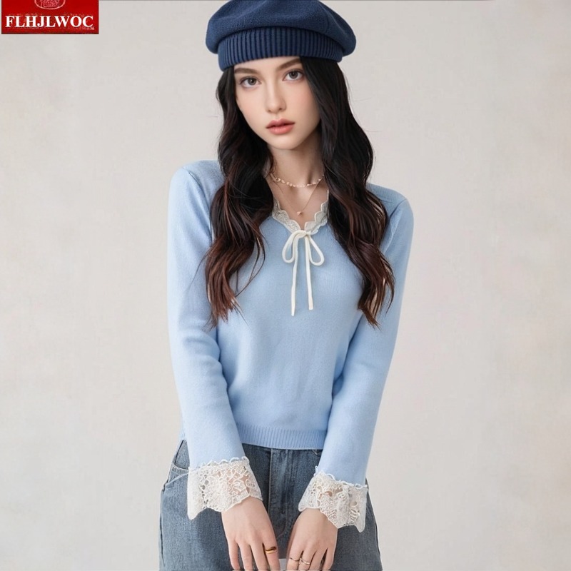 Laço topos jumpers pullovers a - Vintage Fashion In Japan avaliação e preço