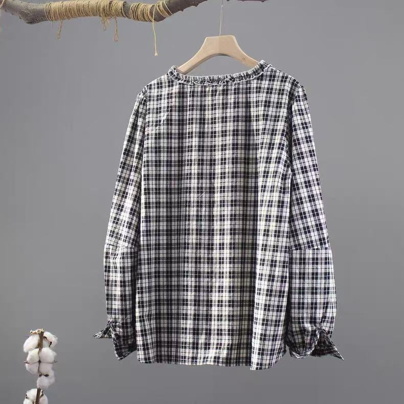 Camisa xadrez feminina japones - Vintage Fashion In Japan avaliação e preço