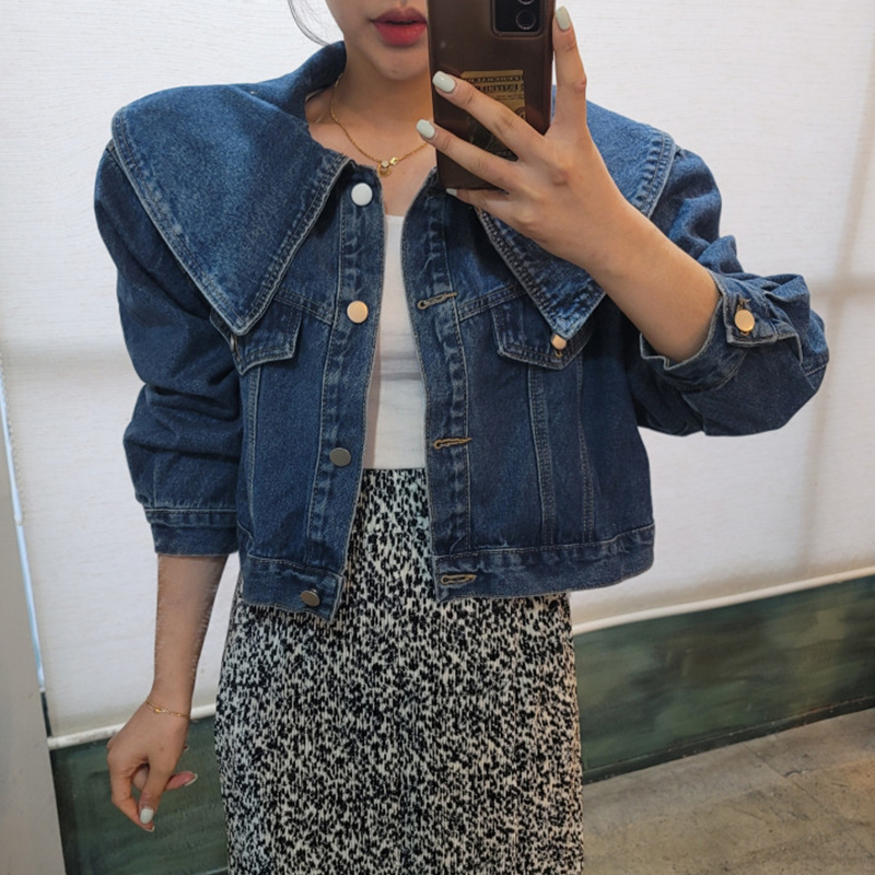 Jaqueta Jeans Curta Feminina C - Vintage Fashion Dolls avaliação e preço