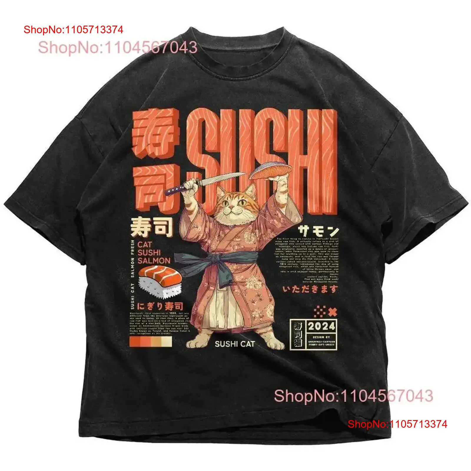 Camiseta Japonesa Sushi Cat Re - Vintage Fashion In Tokyo avaliação e preço