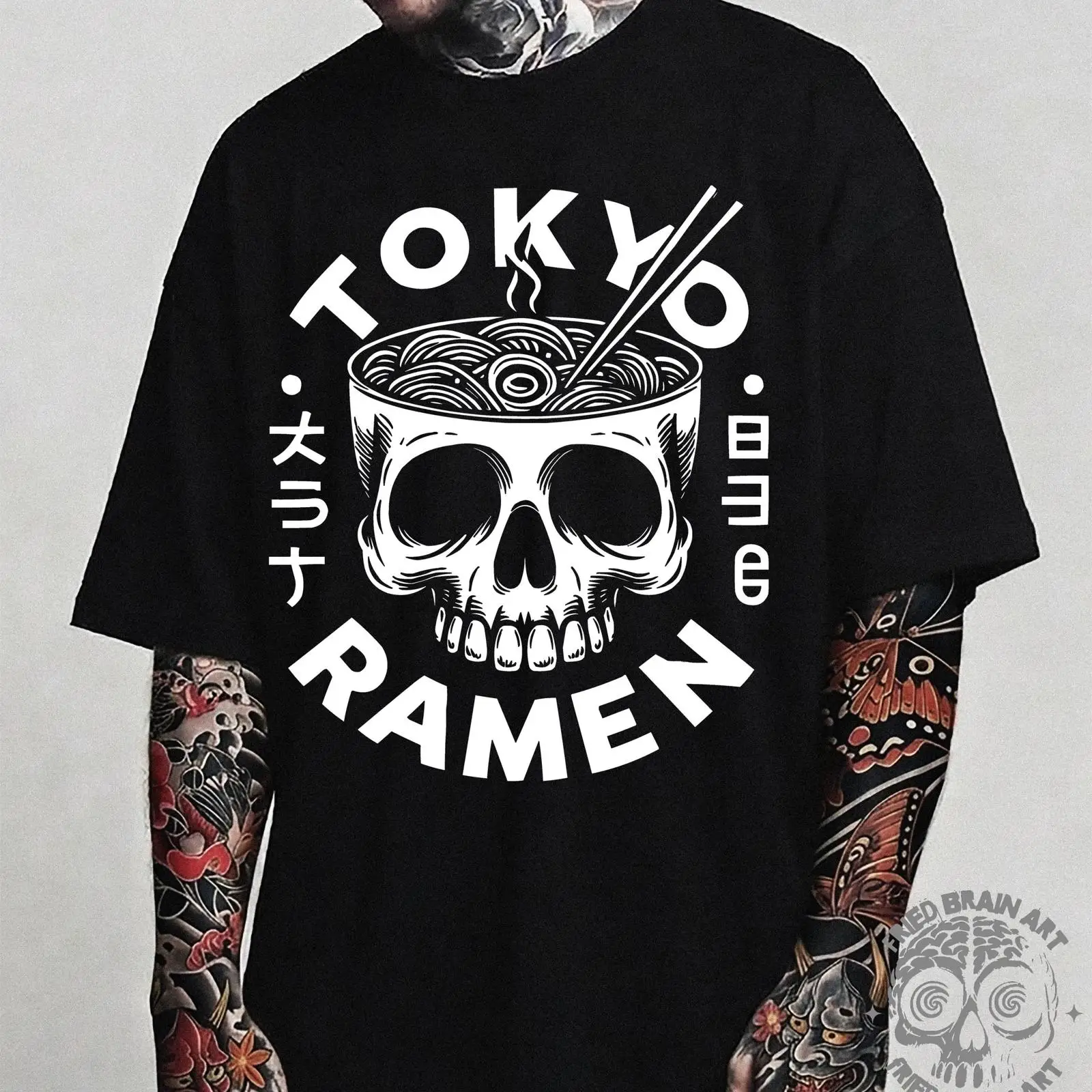 Camiseta Tokyo Skull Ramen par - Vintage Fashion In Tokyo avaliação e preço