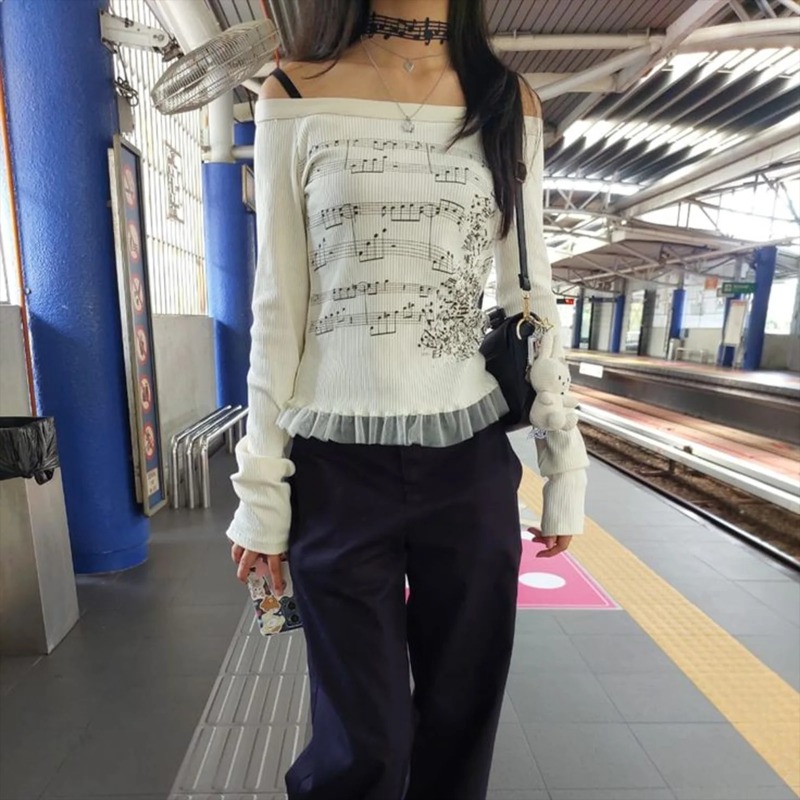 Outono y2k harajuku retro cami - Retro Vintage Korean Fashion avaliação e preço