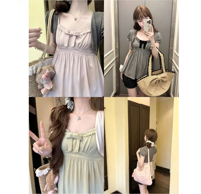 Conjunto de Tops em Duas Peças - Retro Vintage Korean Fashion avaliação e preço